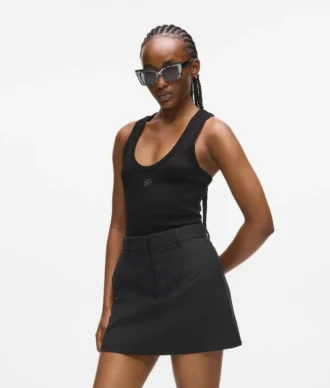 Autograph ribbet tank-top