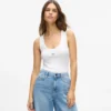 Autograph ribbet tank-top