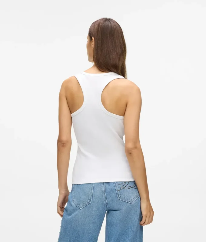 Autograph ribbet tank-top