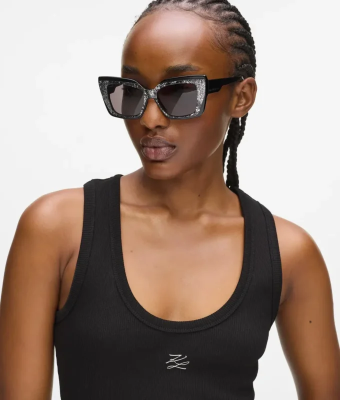 Autograph ribbet tank-top