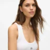 Autograph ribbet tank-top