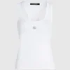 Autograph ribbet tank-top