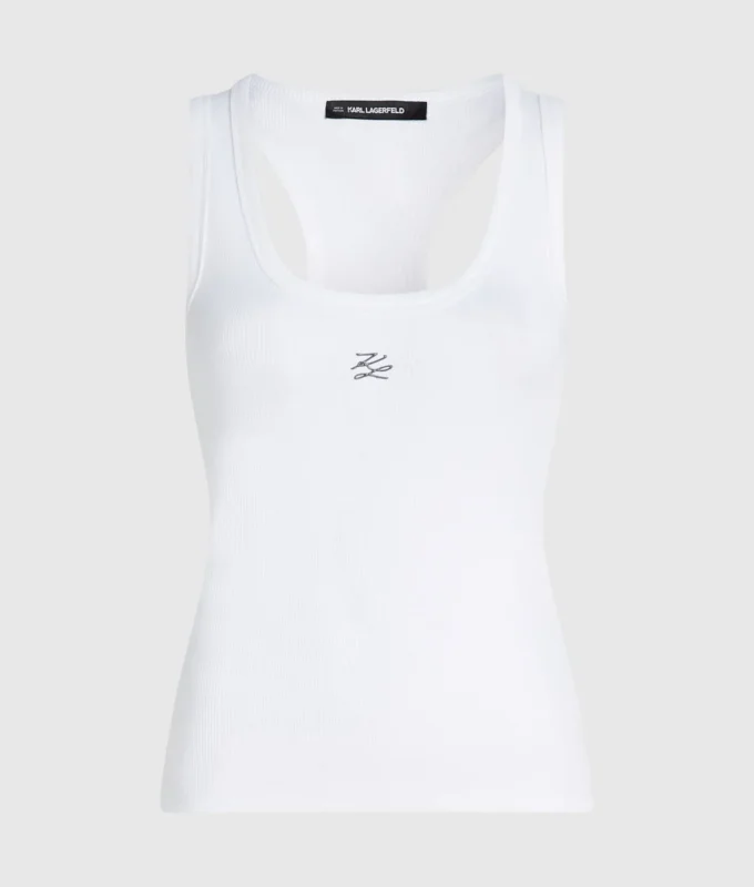 Autograph ribbet tank-top