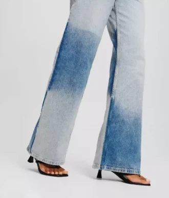 AVSLAPPEDE JEANS MED FARGEKONTRASTER