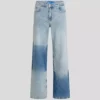 AVSLAPPEDE JEANS MED FARGEKONTRASTER