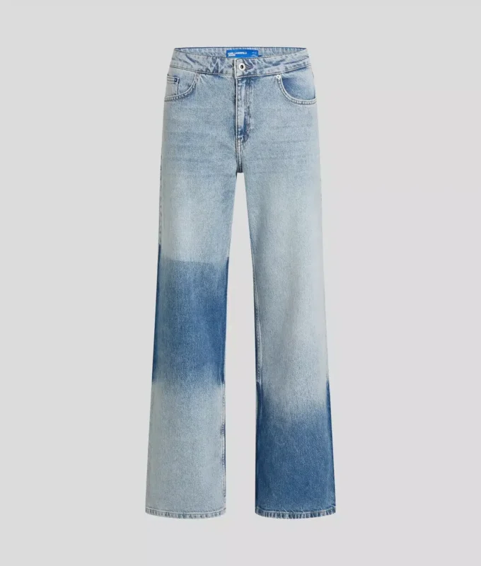 AVSLAPPEDE JEANS MED FARGEKONTRASTER