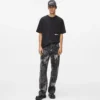 Avslappede jeans med malingseffekt
