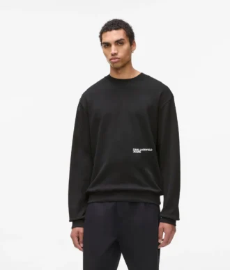 Avslappet sweatshirt med Karl-trykk
