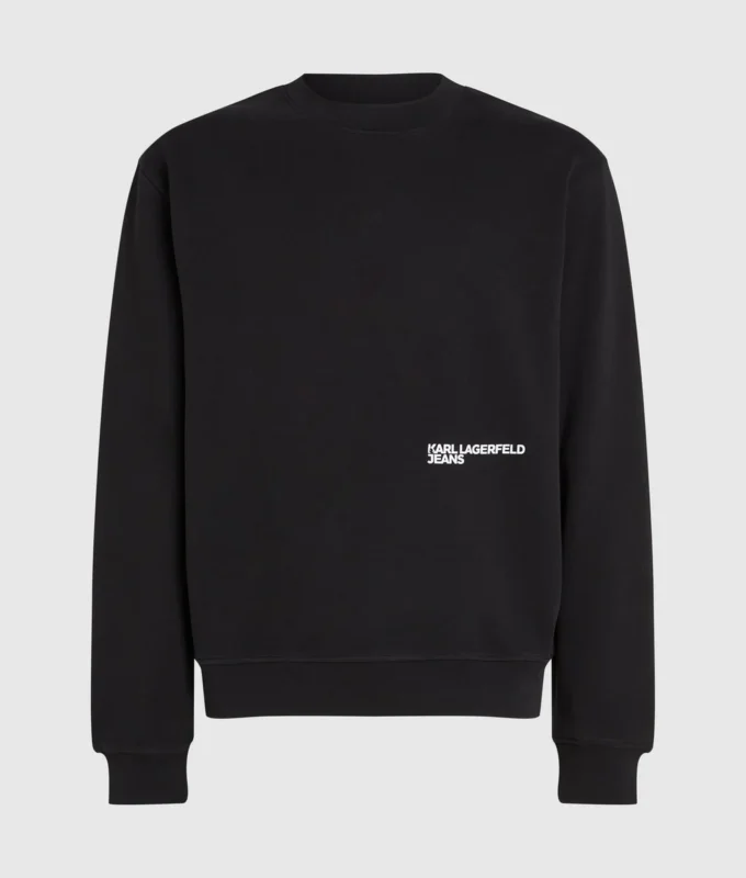 Avslappet sweatshirt med Karl-trykk