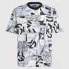 Avslappet T-skjorte med monogram over hele