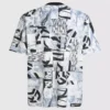 Avslappet T-skjorte med monogram over hele