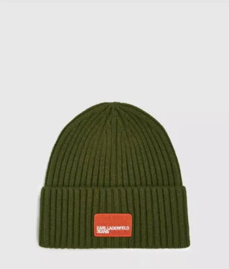 Beanie med logo-patch