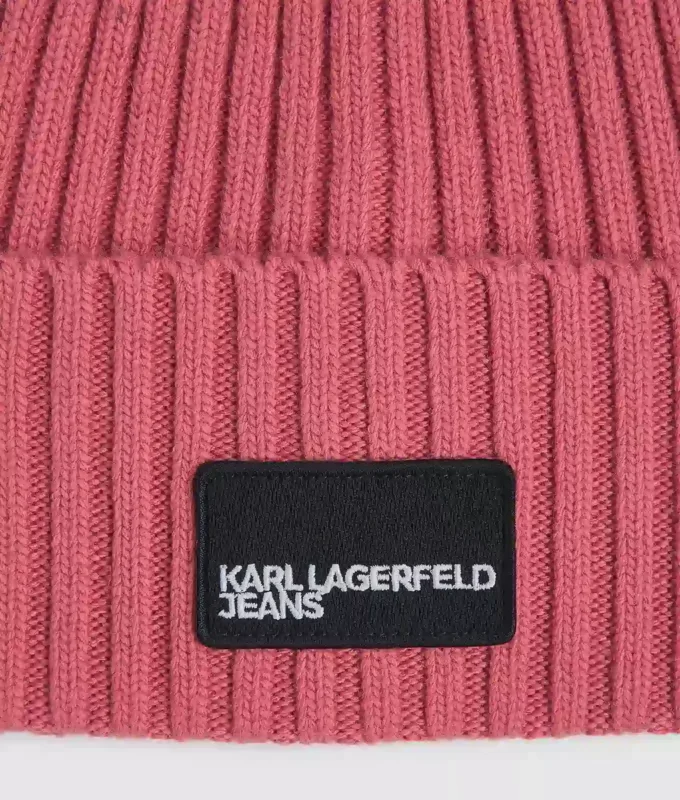 Beanie med logo-patch