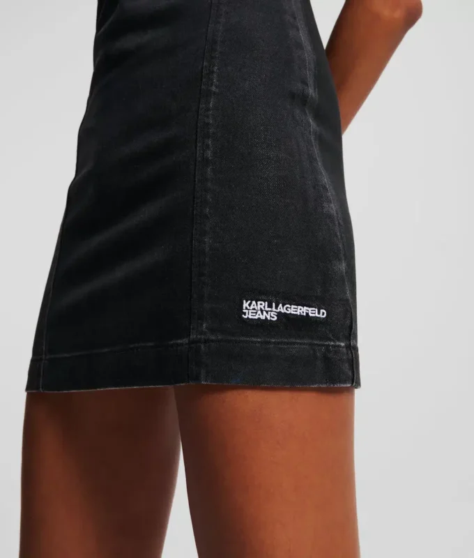 BELAGT DENIMKJOLE
