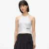 Belagt ribbet tank-top
