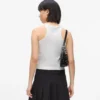 Belagt ribbet tank-top