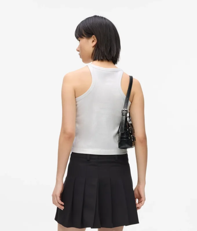 Belagt ribbet tank-top