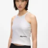 Belagt ribbet tank-top