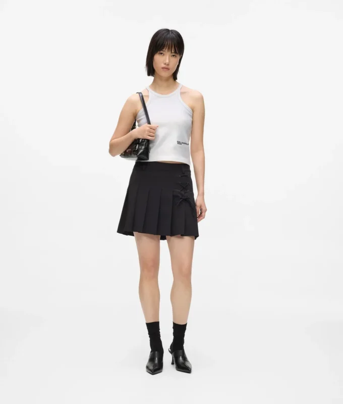 Belagt ribbet tank-top