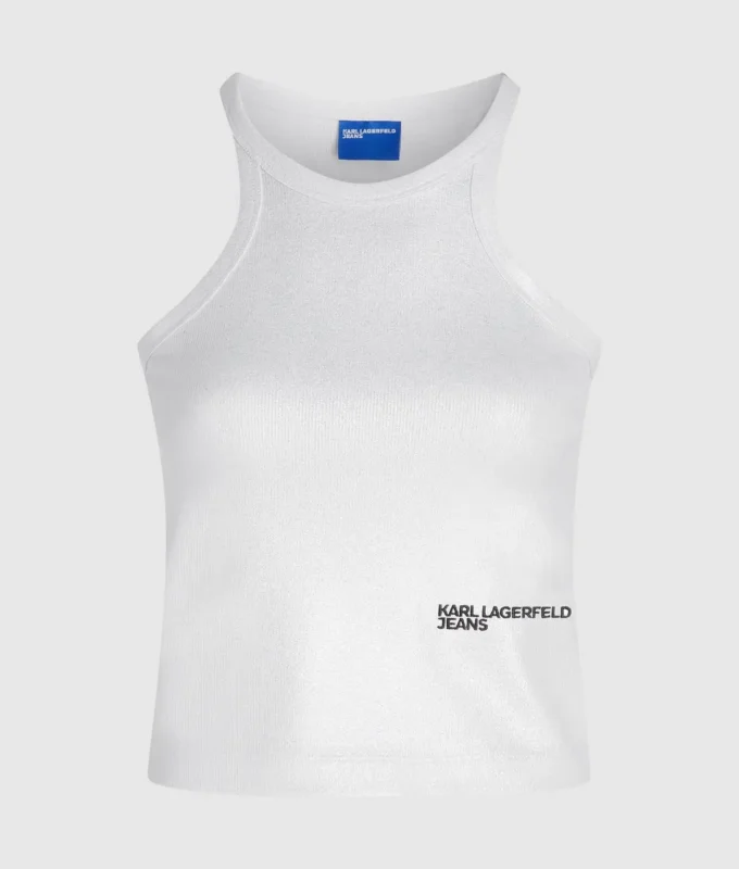 Belagt ribbet tank-top