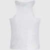 Belagt ribbet tank-top