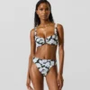 Bikinitopp med vifteprint