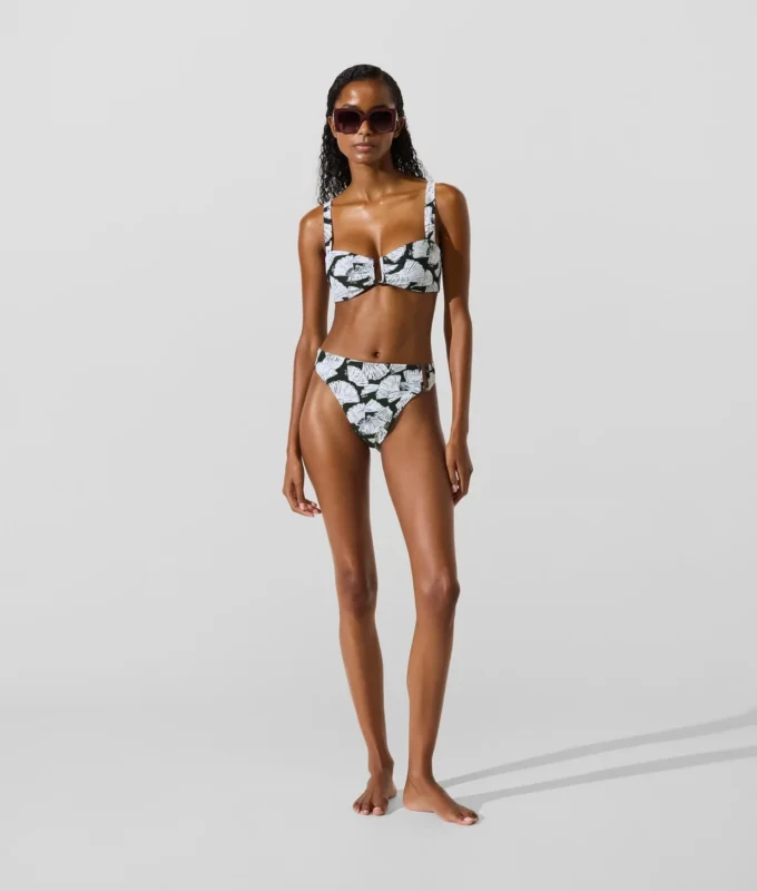 Bikinitopp med vifteprint