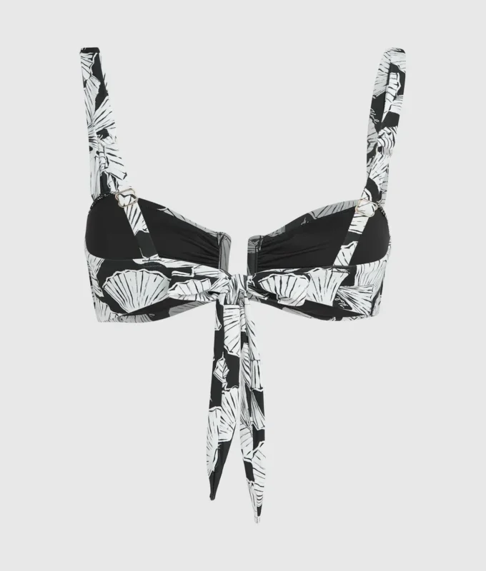 Bikinitopp med vifteprint