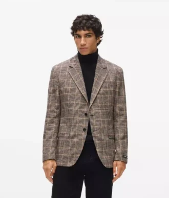 Blazer med rutemønster