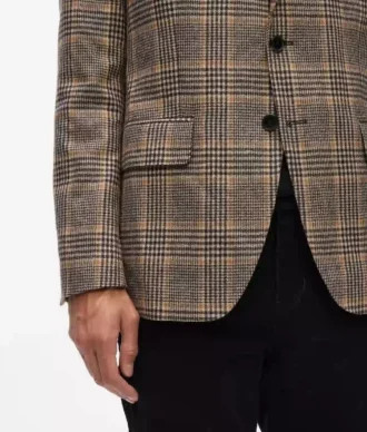 Blazer med rutemønster