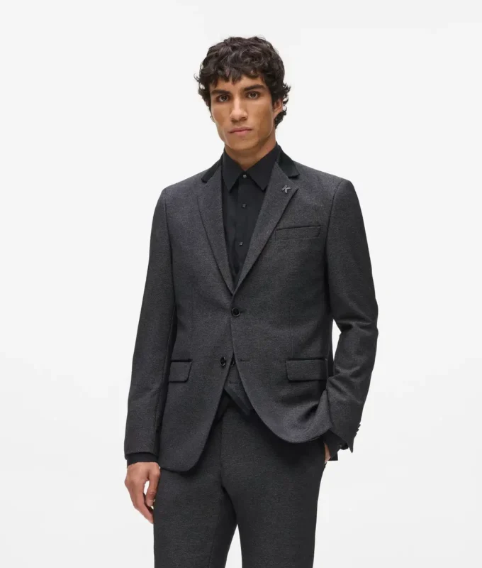 Blazer med satengkrage