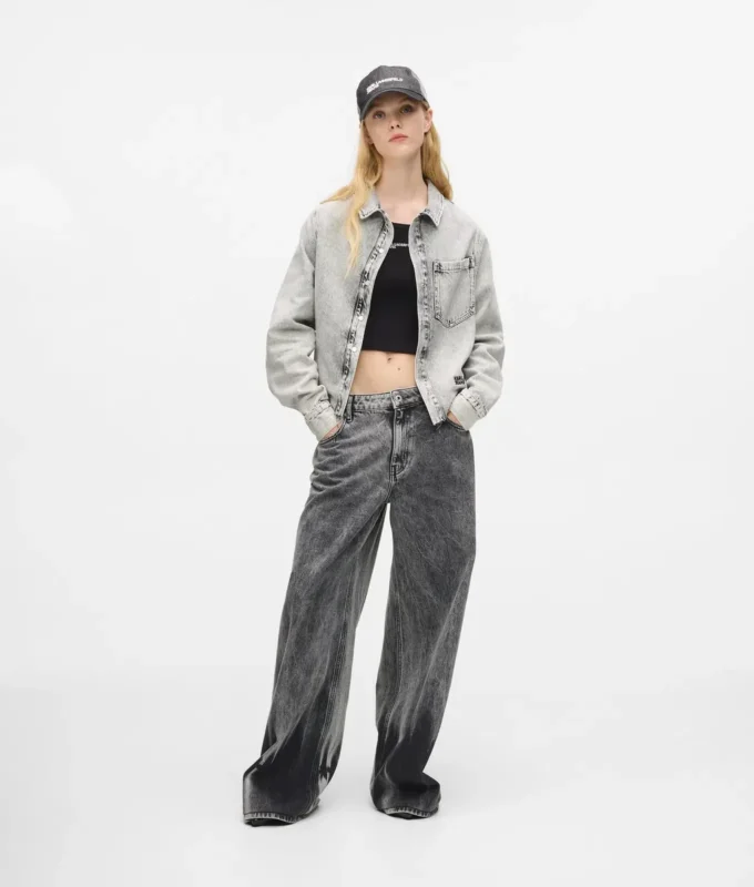 Bleket denimskjorte