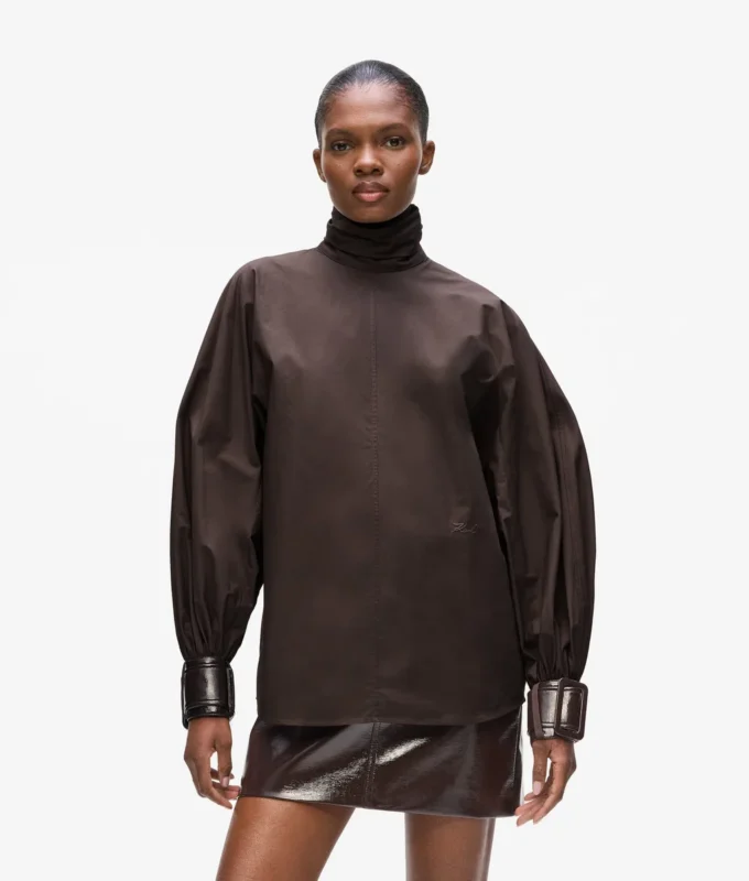Bluse med ballongerm