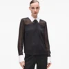 Bluse med slipsdetaljer