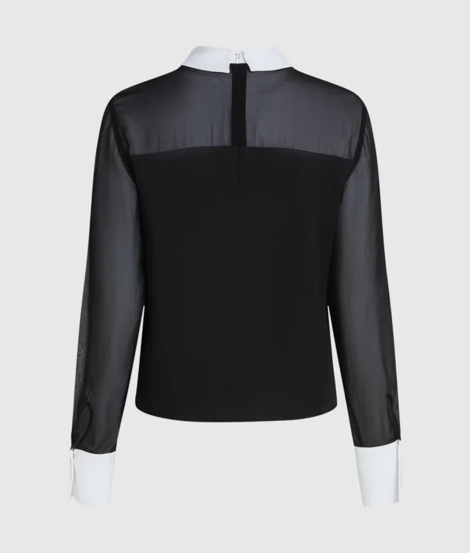 Bluse med slipsdetaljer