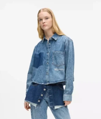 Boksformet denimskjorte