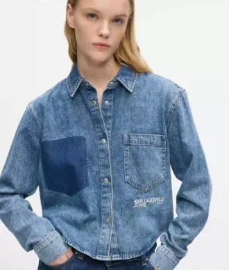 Boksformet denimskjorte