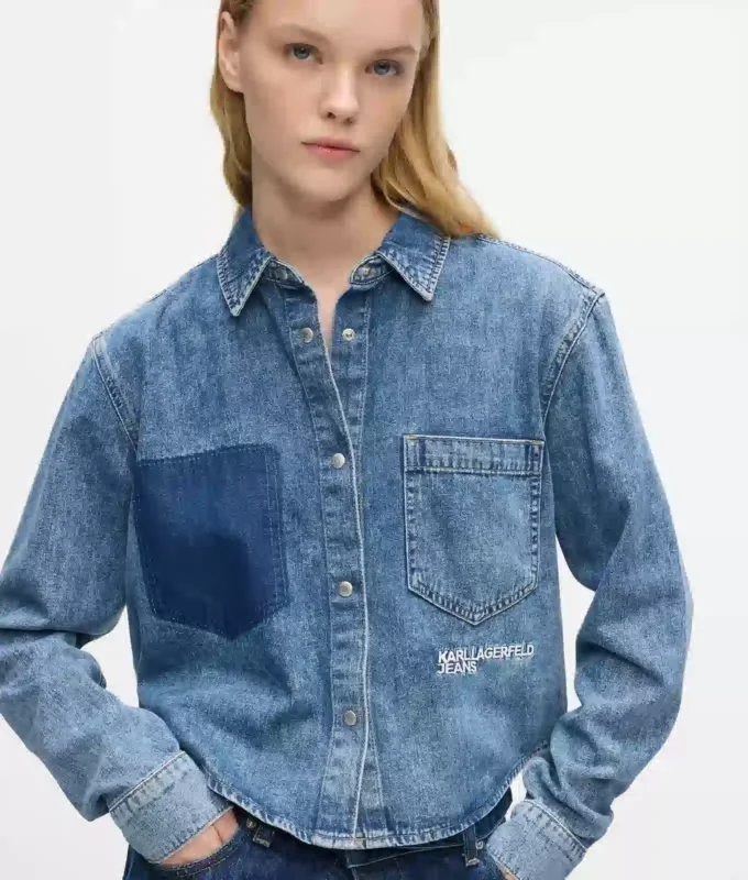 Boksformet denimskjorte