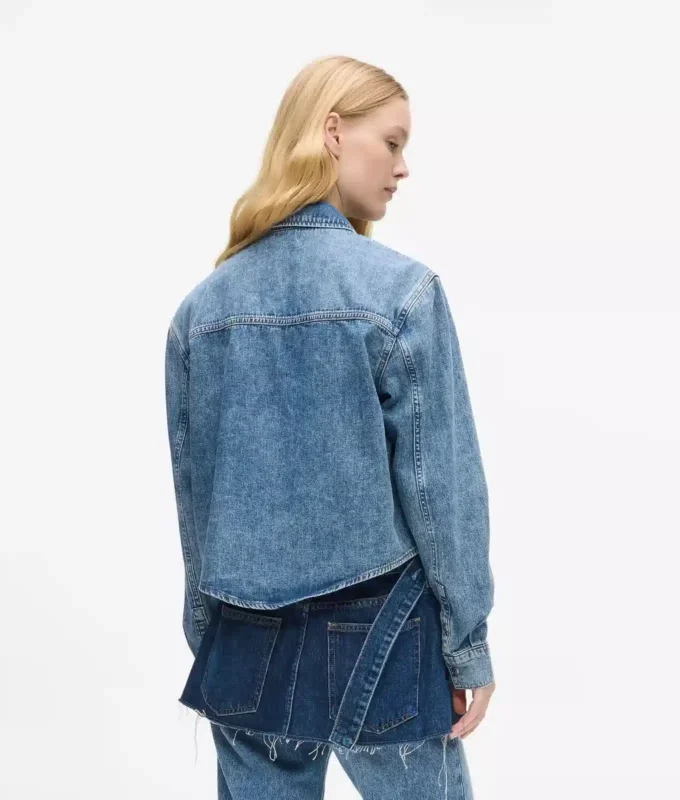 Boksformet denimskjorte