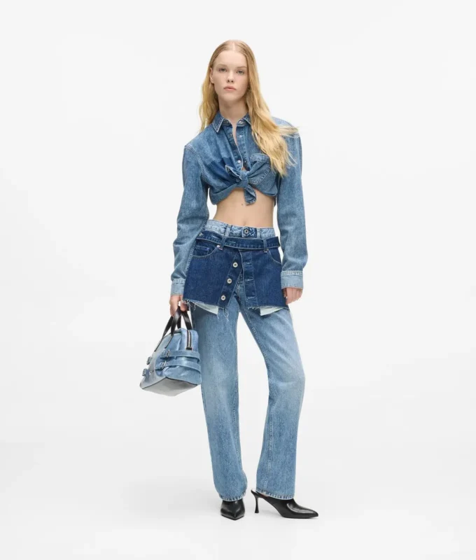 Boksformet denimskjorte