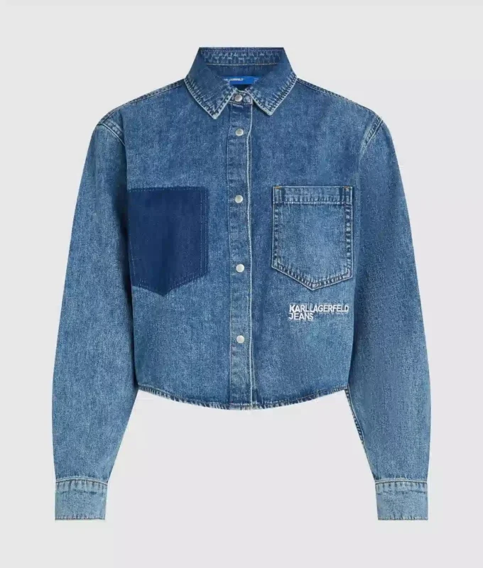 Boksformet denimskjorte
