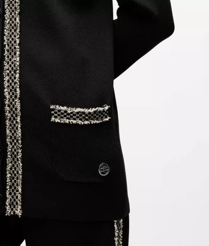 Bouclé-detaljert cardigan