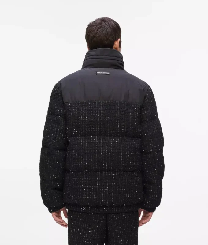 Bouclé-pufferjakke