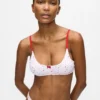 Bralette med hjerteprint