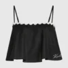Cropped strandtop med bølgekant