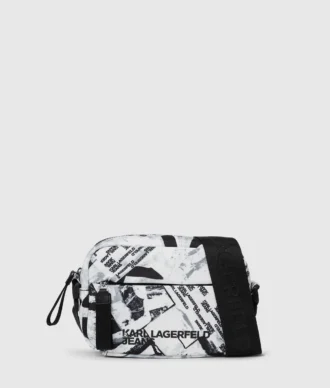 Crossbody-veske med grafisk mønster over hele