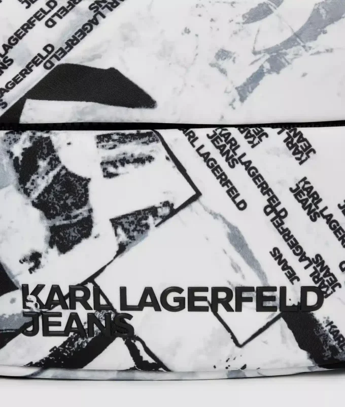 Crossbody-veske med grafisk mønster over hele