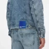 Denimjakke i shearling