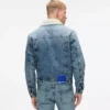 Denimjakke i shearling