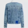 Denimjakke i shearling